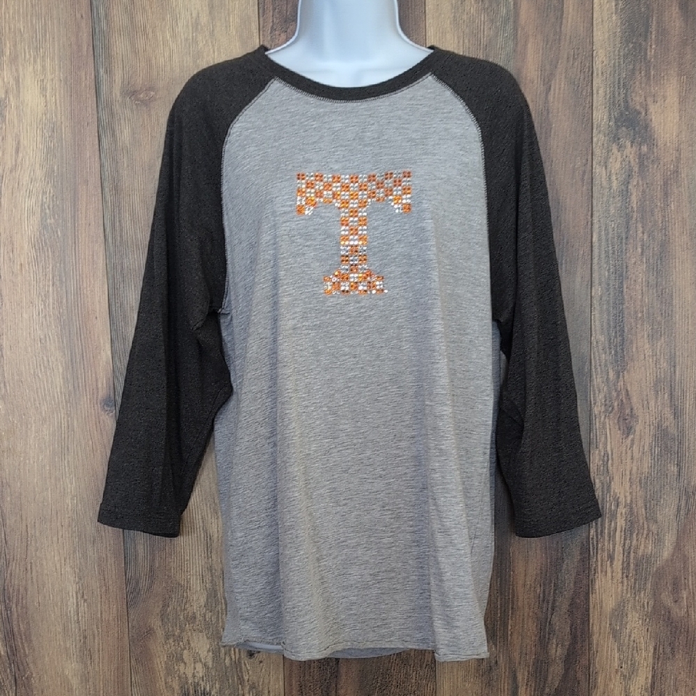 Tennessee Long Sleeve Tee with Bling Sequin T Design M D362x